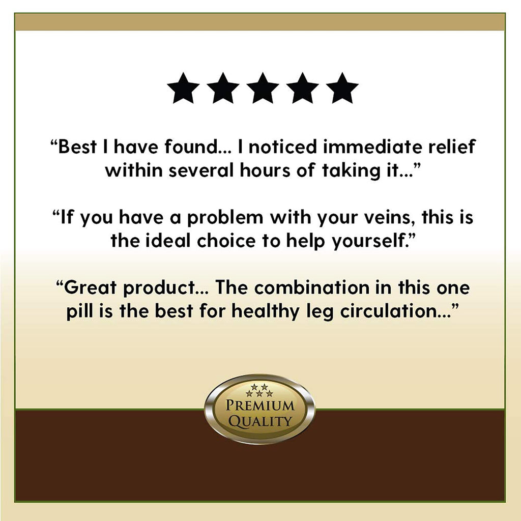 LifeTime Vein Support Diosmin Complex - 450 mg Diosmin, Horse Chestnut & Butcher's Broom, 60 Caps