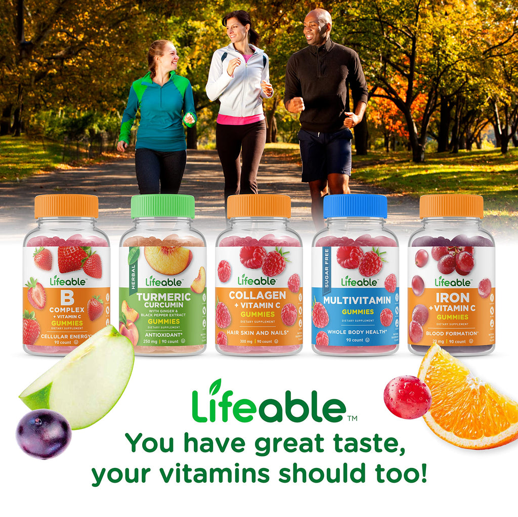 Lifeable Glucose Gummies – Mixed Berry, Gluten Free & Non-GMO (90 Gummies Pack)