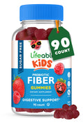 Lifeable Sugar Free Prebiotic Kids Fiber Gummies – 4g Fiber, Vegetarian, Digestive Health | 90 Probiotics Gummies