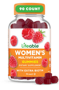 Lifeable Women's Multivitamin Gummy – A, C, D, E, B Vitamins, Iodine, Zinc | 90 Gummies