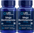 Life Extension Mega Benfotiamine 250 mg – 360 Vegetarian Capsules (2 x 180) | Vitamin B1 with Thiamine
