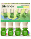 Lifelines Essential Oil Blends 4-Pack – Joy, Calm, Focus & Energy | Precision Pump Diffusers