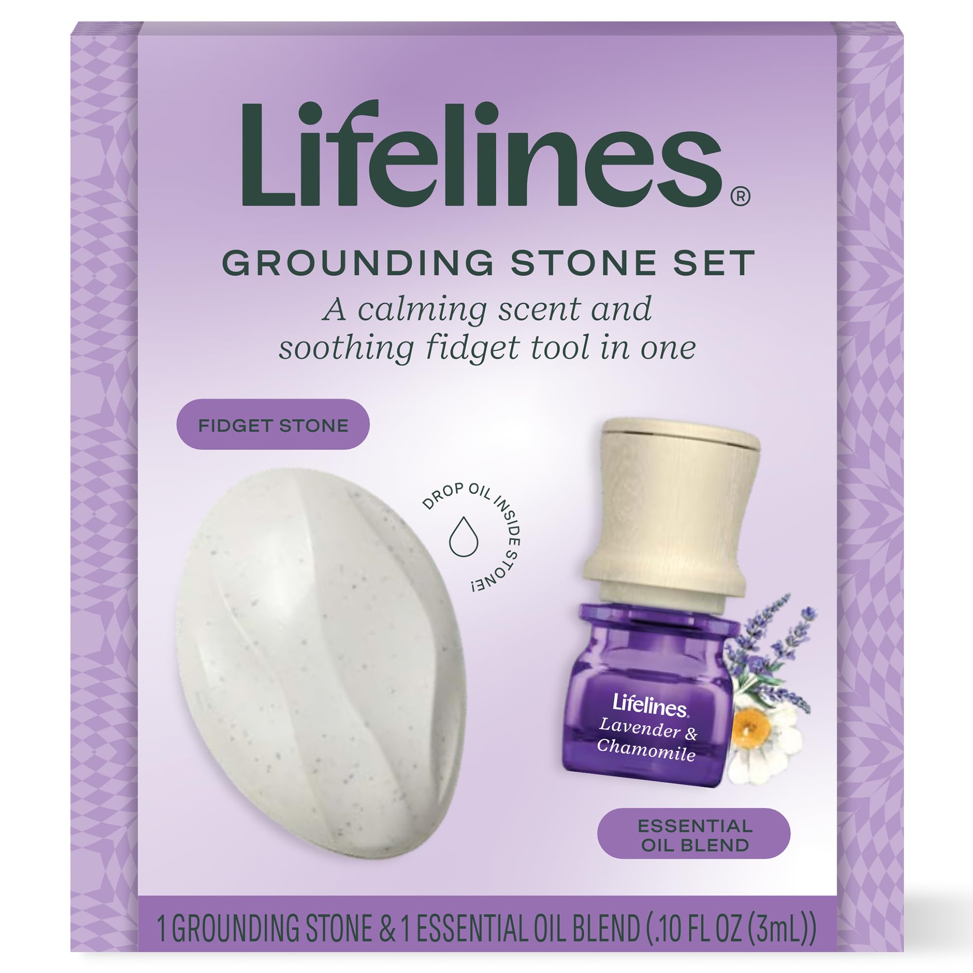 Lifelines Grounding Stone Gift Set – Fidget Tool & Essential Oil Blend