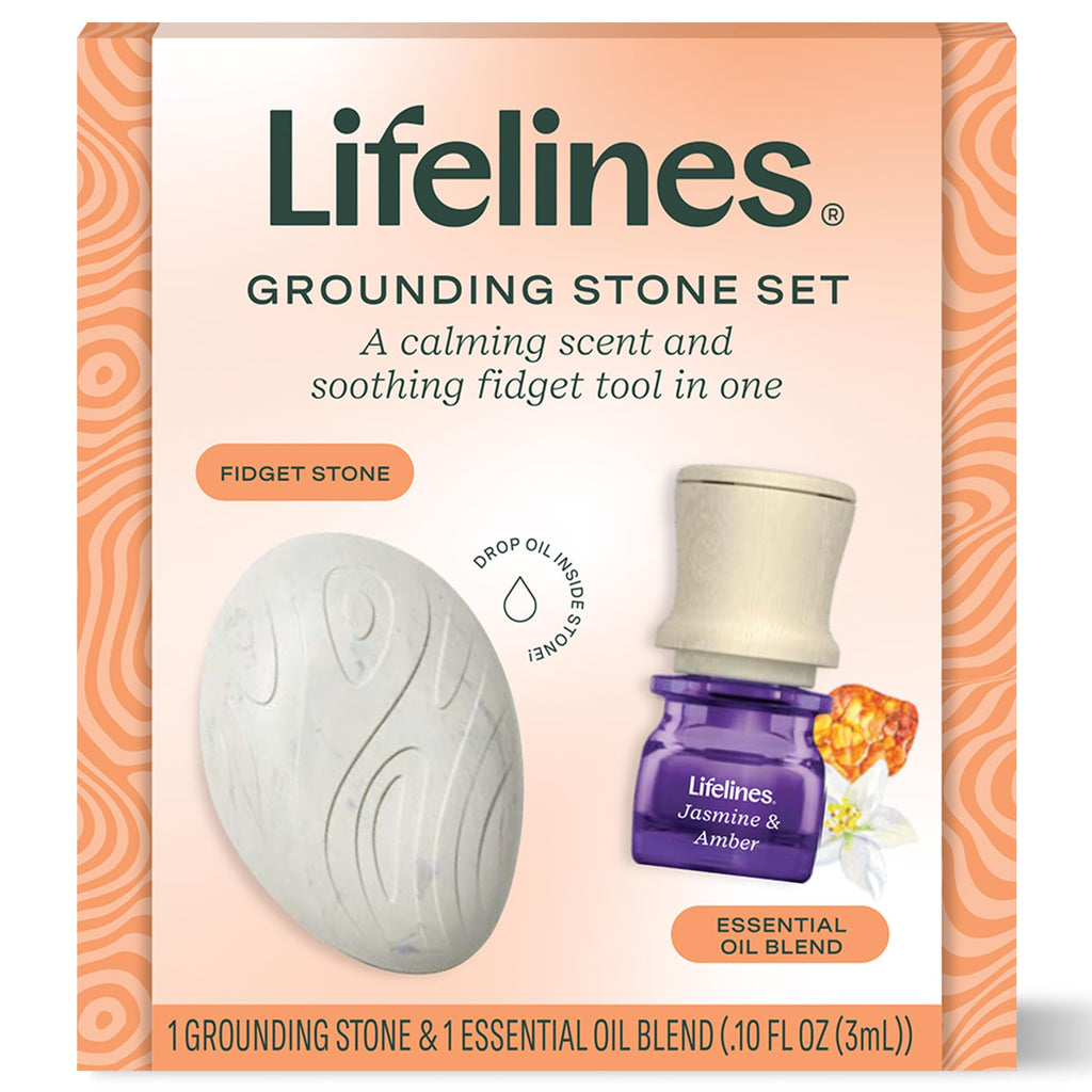 Lifelines Grounding Stone & Oil Gift Set – Fidgets for All Ages | Stocking Stuffers & Christmas Gifts