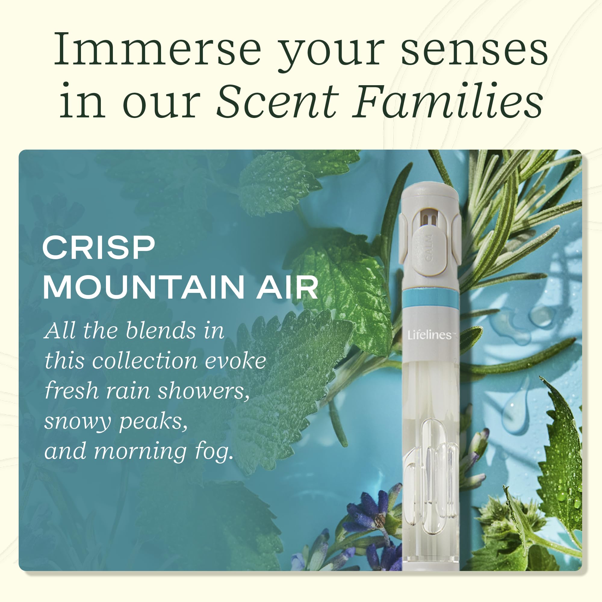 Lifelines Pen Diffuser – Crisp Mountain Air | 1mm Black Ballpoint Pen with Scented Essential Oil Blends