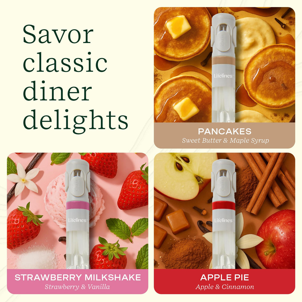 Lifelines Pen Diffuser Set – Diner Classics 3-Pack with Scented Ink & Aromatherapy Diffusion