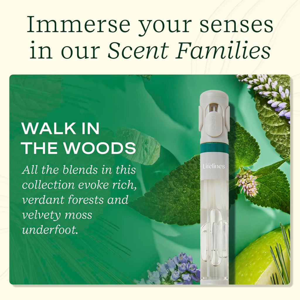 Lifelines Pen Diffuser – Walk in the Woods (1.0 mm Black Ballpoint, Aromatherapy)