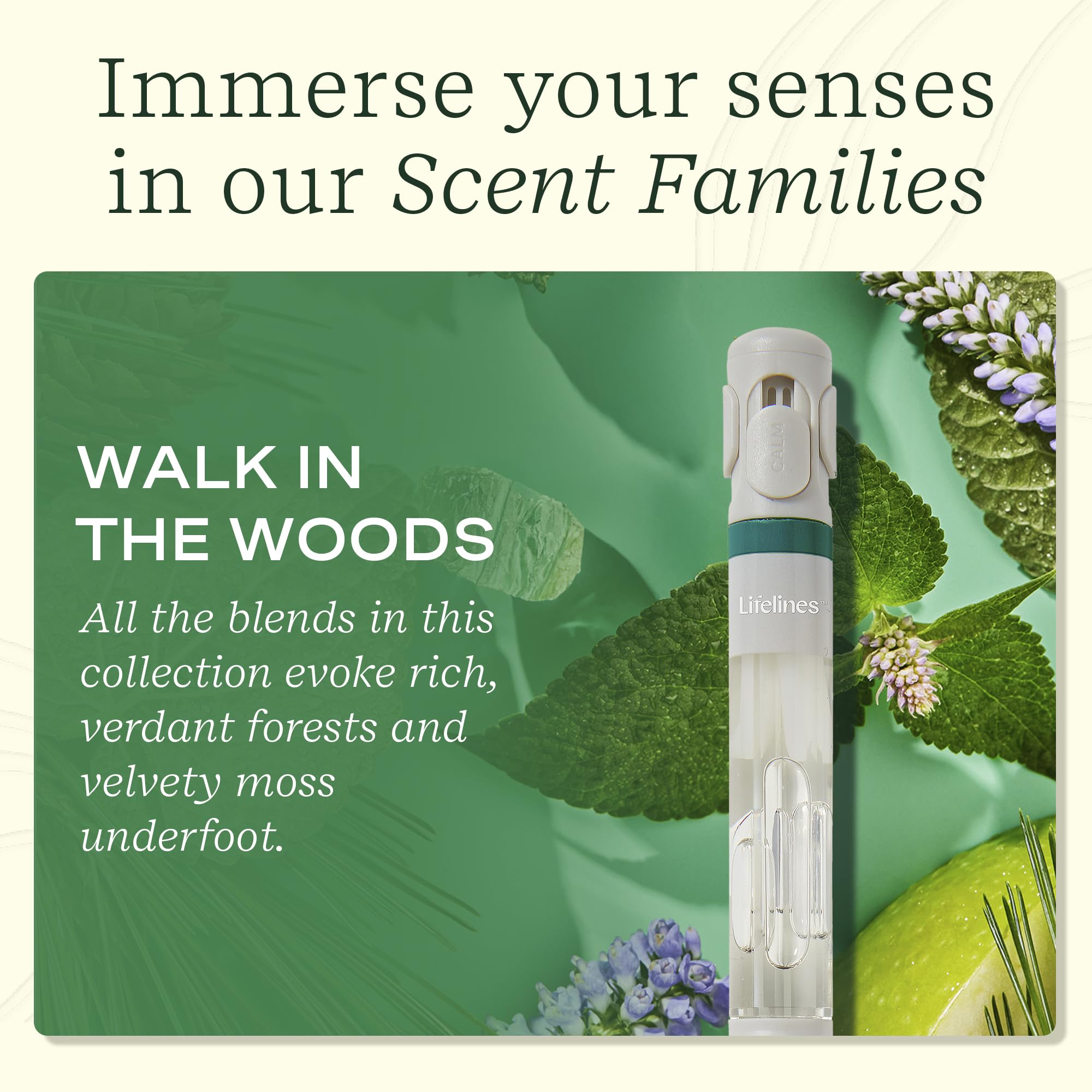 Lifelines Pen Diffuser – Walk in the Woods (1.0 mm Black Ballpoint, Aromatherapy)