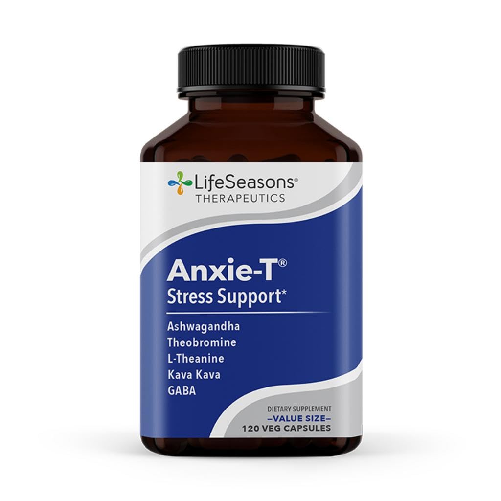 LifeSeasons Anxie-T: Stress Relief Supplement for Calm Focus | 120 Capsules