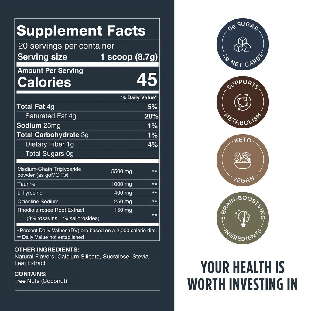 LIFESTACKS Vanilla MCT Oil 3-Pack - Boost Energy & Focus
