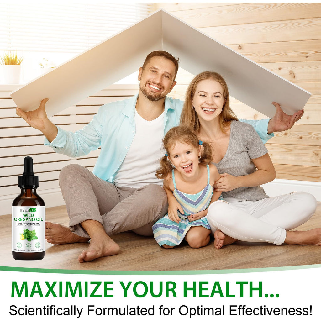 2 Pack Organic Oregano Oil Drops – Immune & Digestive Support, Non-GMO, Gluten Free, 4 fl oz