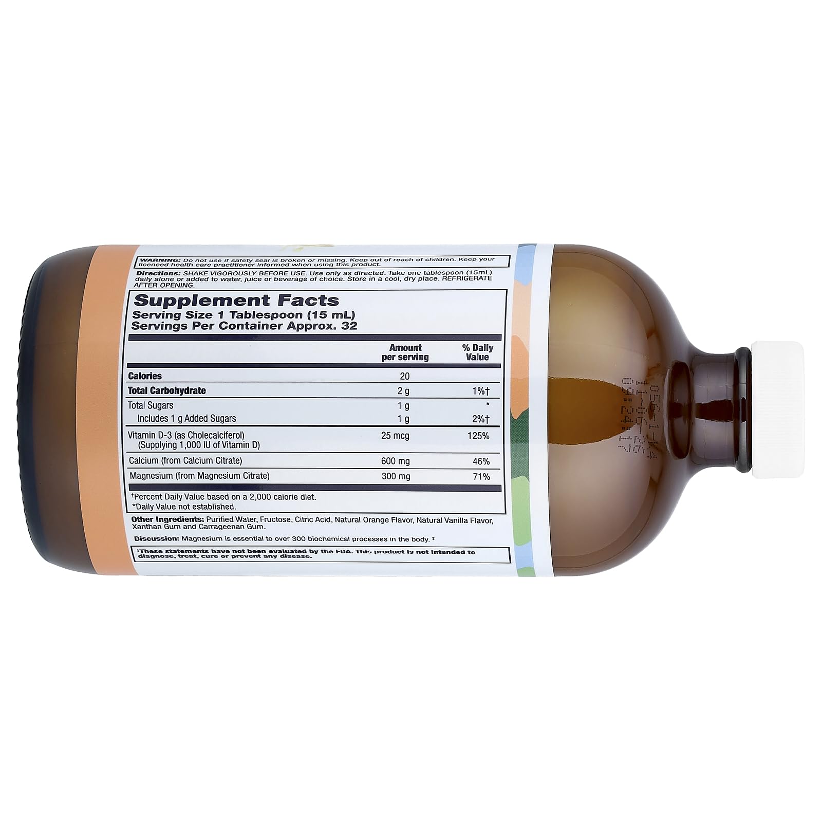 LifeTime Calcium & Magnesium Citrate + Vitamin D-3 Orange Vanilla