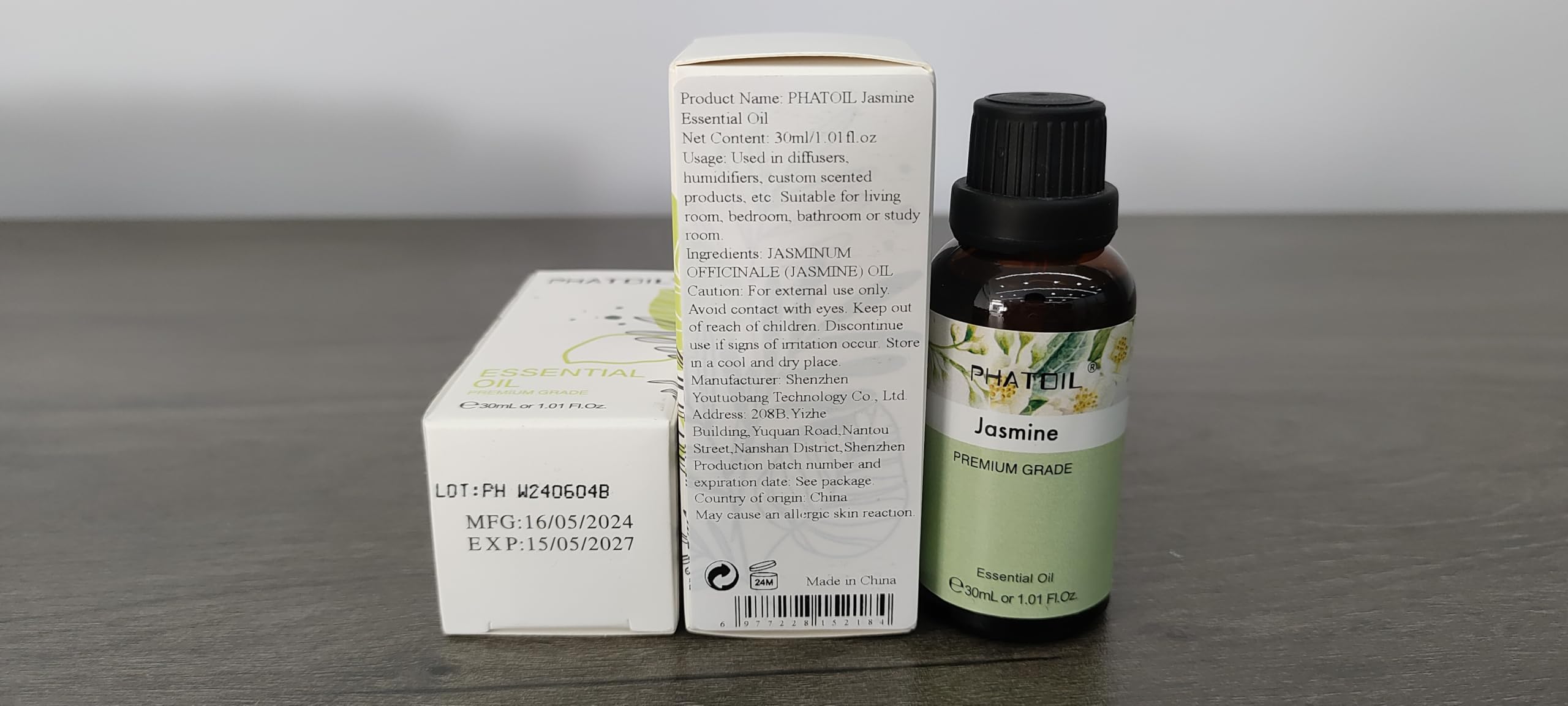 Jasmine Essential Oil 30ml | PHATOIL Long-Lasting Jasmine Oil for Aromatherapy, Diffusers, DIY Soap & Candles