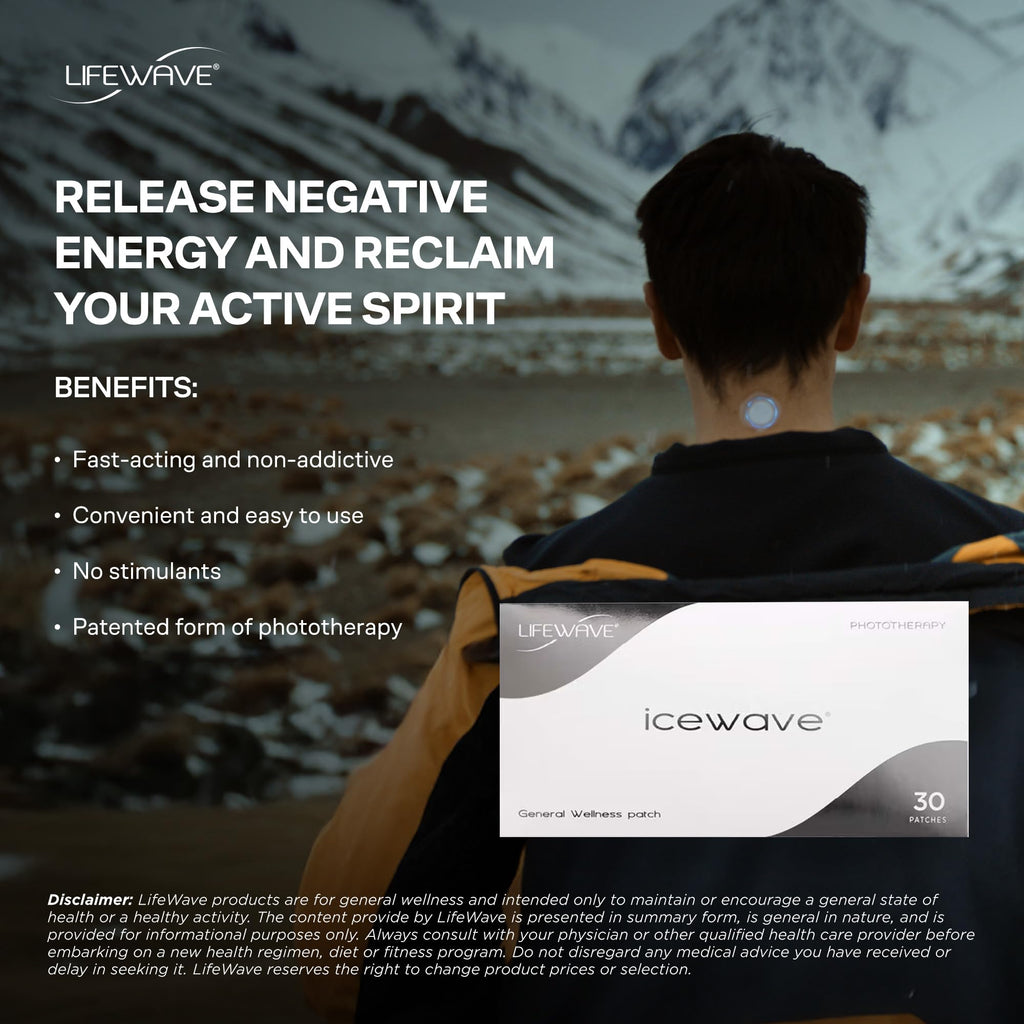 LifeWave IceWave Patches – Fast-Acting and Non-Addictive | No Drugs or Stimulants – 30 Patches (15 White, 15 Tan)
