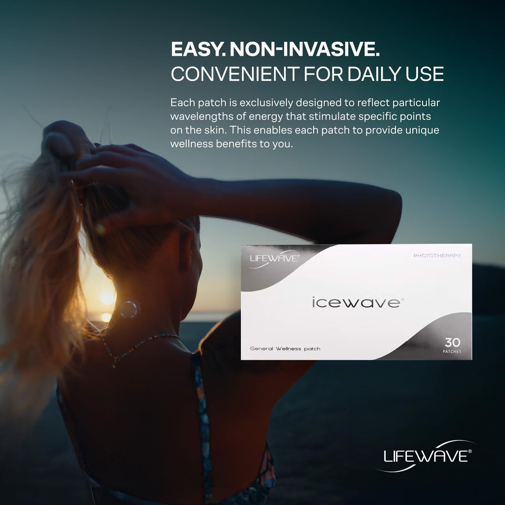 LifeWave IceWave Patches – Fast-Acting and Non-Addictive | No Drugs or Stimulants – 30 Patches (15 White, 15 Tan)