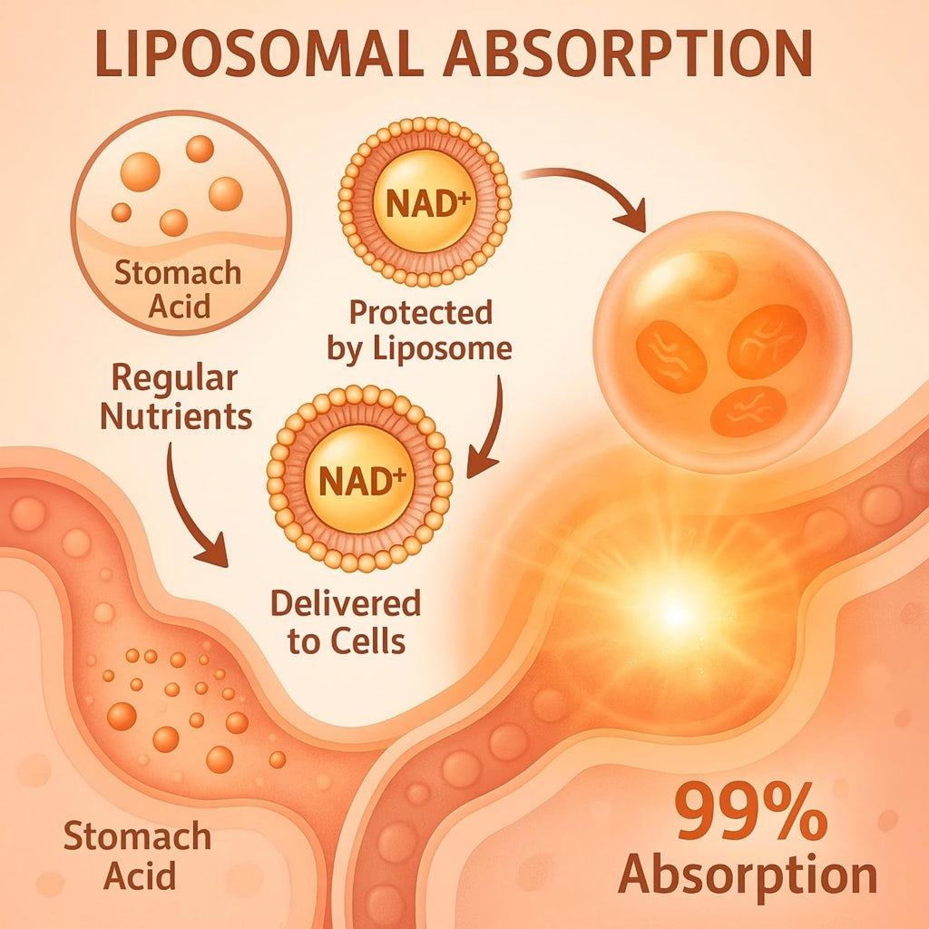 LIGUSTERI 1500 mg Liposomal NAD+ with TMG | NAD+ Supplement for 98%+ Absorption, Energy, Longevity & Aging Defense - 240 Softgels