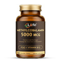 LIIFE Methylcobalamin (PQQ+Vitamin B12) 5000 MCG | 180 Chewable Tablets | Energy & Brain Health - Gluten Free
