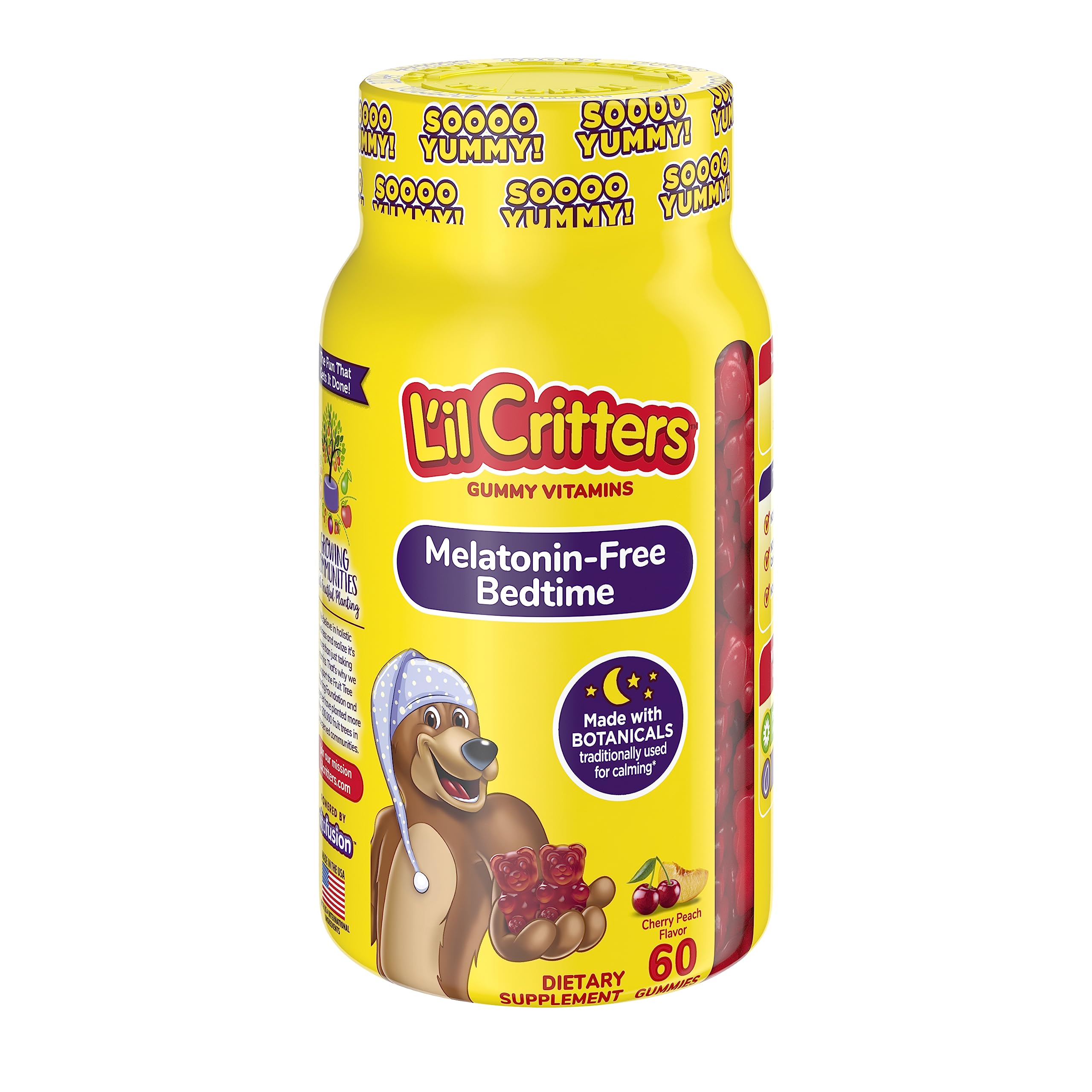 L’il Critters Melatonin-Free Bedtime Gummies for Kids – 60 Gummies