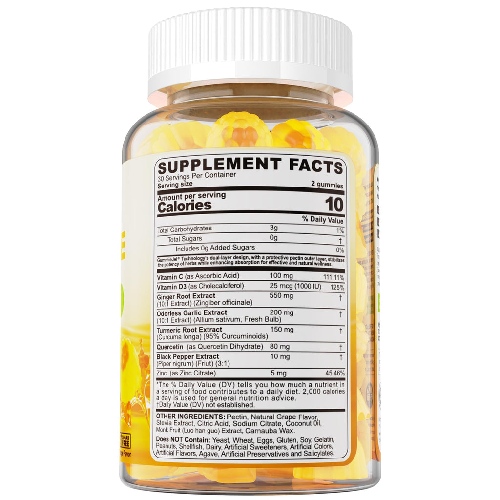 LILICARE Ginger Chews Gummies - Nausea & Digestive Support (60-count, Sugar Free)