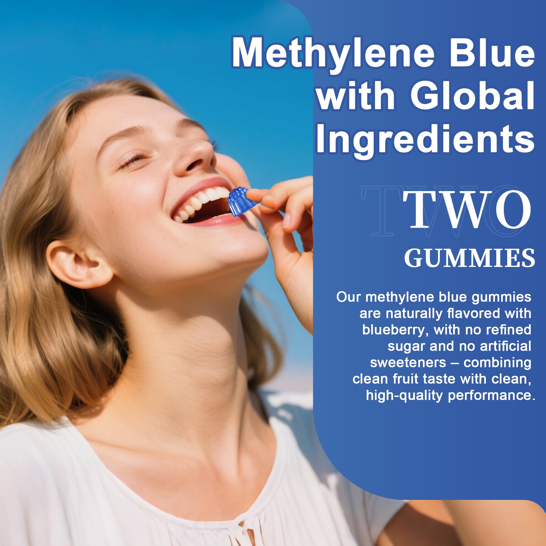 LILICARE Methylene Blue Gummies – Brain & Mitochondrial Support, Sugar Free, 60 Ct