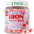 LILICARE Vegan Iron Gummies 25mg for Women – Sugar Free Peach Flavor, Vitamin C, Methyl B12, Folate | 60 Count (Pack of 2)