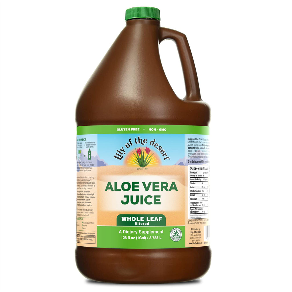 Lily of the Desert Vera Juice - Whole Leaf Aloe Vera Drink (128 Fl Oz) | Non-GMO, Aloesorb