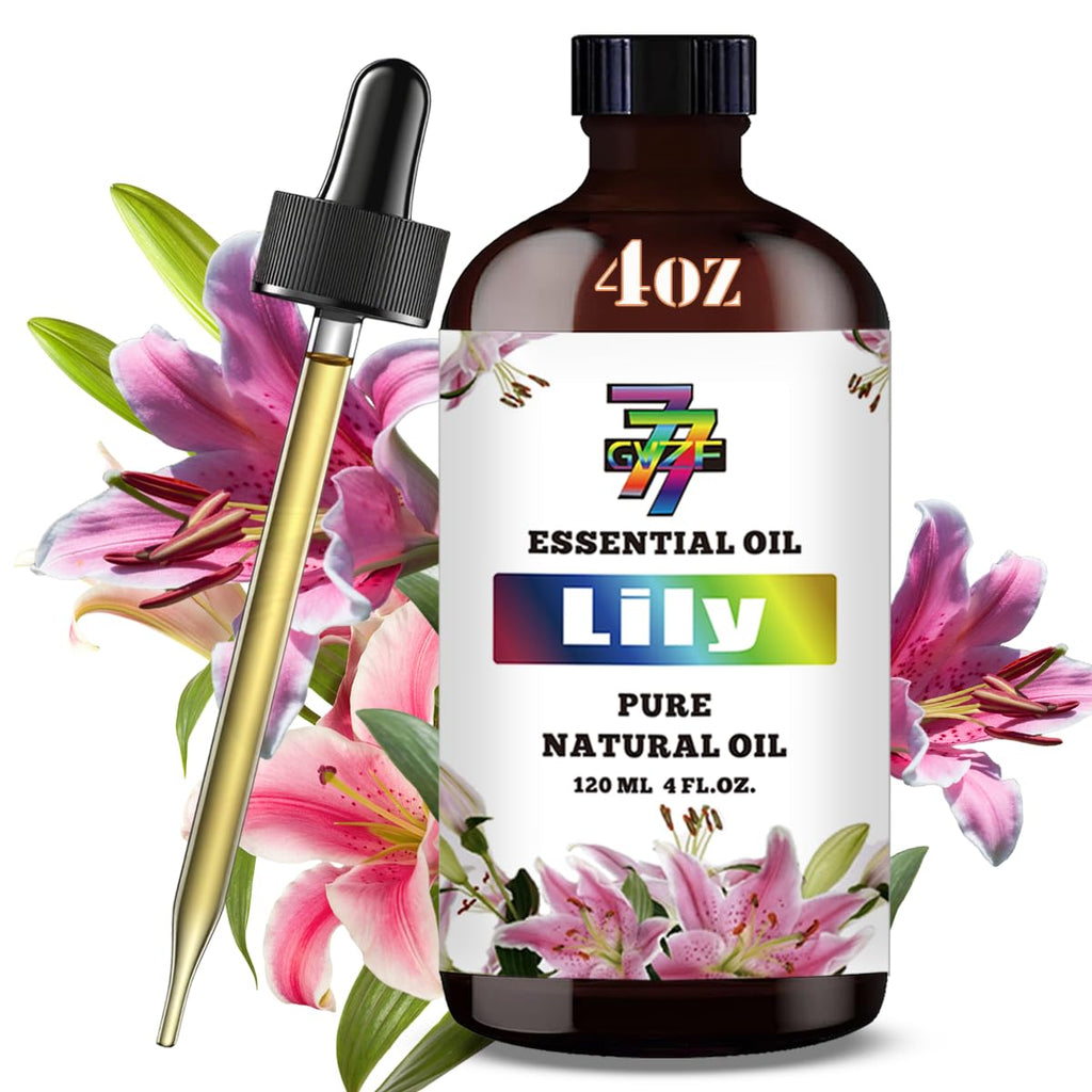 Lily Essential Oil 4 oz | Pure Lily Oil for Aromatherapy, Diffusers, Candles, DIY Skincare