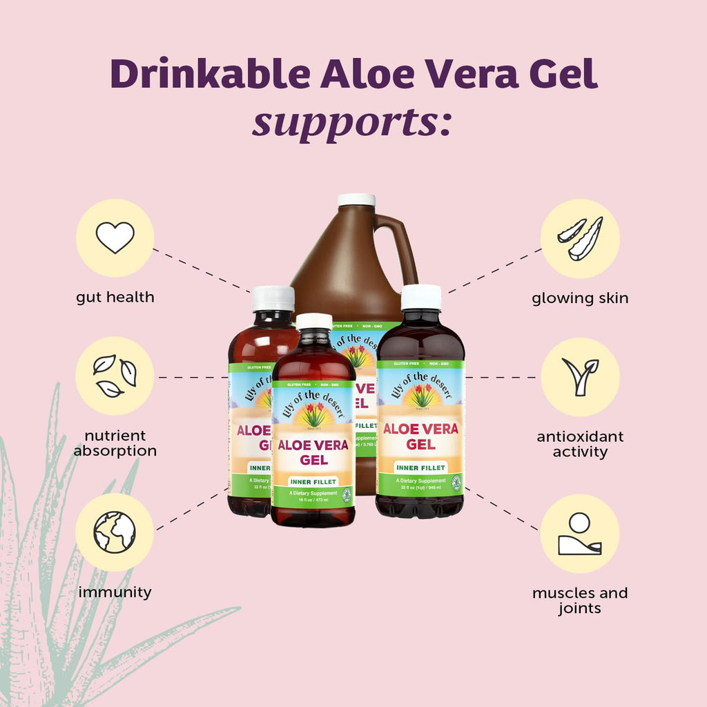 Lily of the Desert Aloe Vera Gel – Inner Fillet, Bio-Active 128 oz