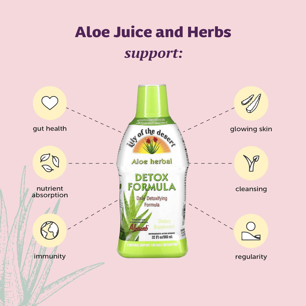 Lily of the Desert Aloe Vera Herbal Detox Formula – 32 oz | Gut Health & Liver Support