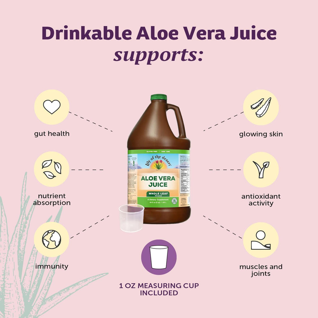 Lily Of The Desert Aloe Vera Juice - Whole Leaf, Non-GMO, 64 oz