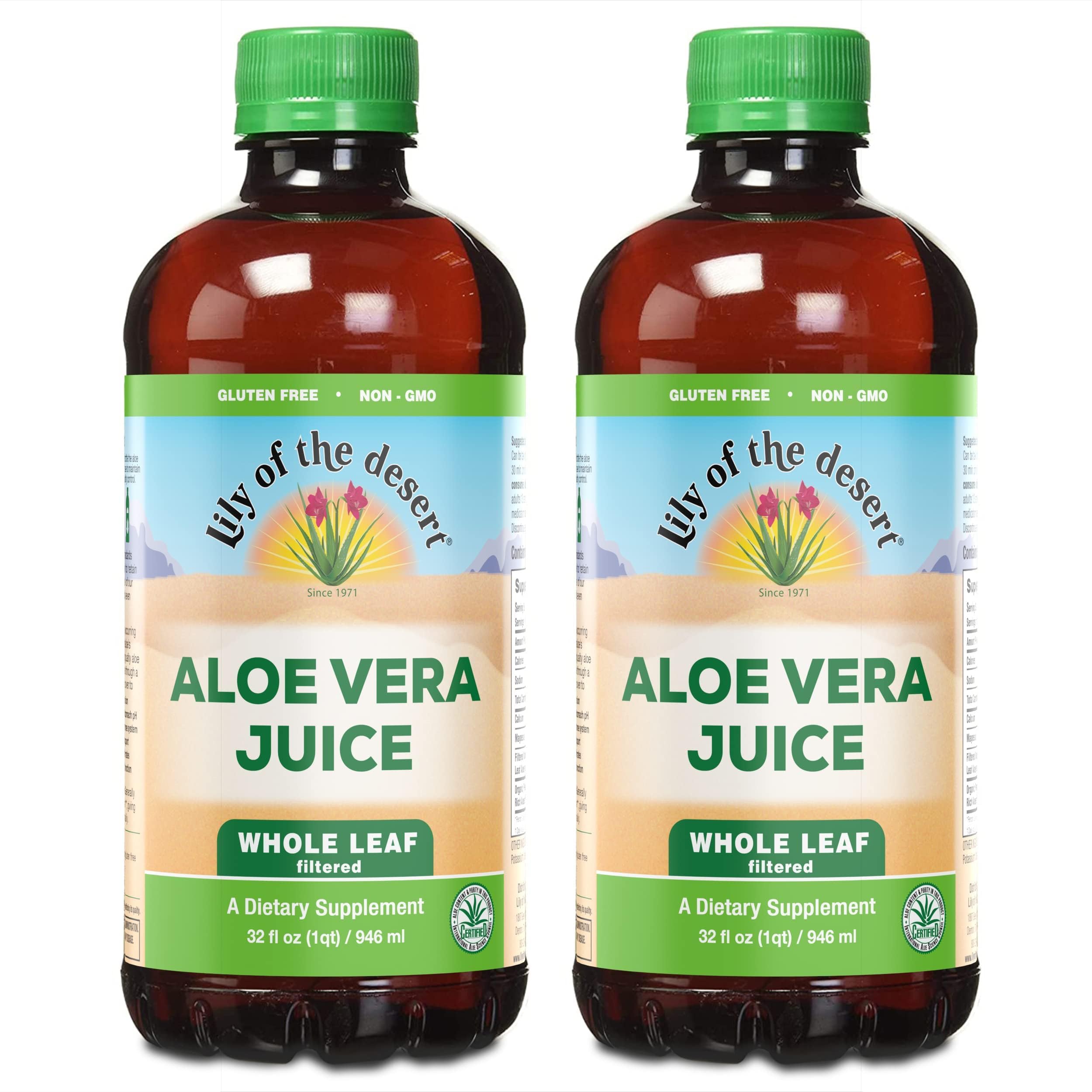 Lily of the Desert Aloe Vera Supplement – Whole Leaf, 32 Fl Oz, 2 Count