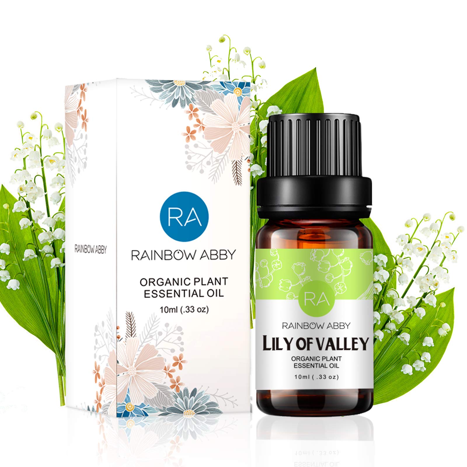 Rainbow Abby Lily of the Valley Essential Oil - 100% Pure Organic Lily of the Valley Oil for Diffuser, Aromatherapy, Skin & Hair Care - 10 ml