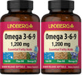 Lindberg Omega 3-6-9 Supplements 1200mg | 90 Softgels | Non-GMO Gluten Free | Pack of 2