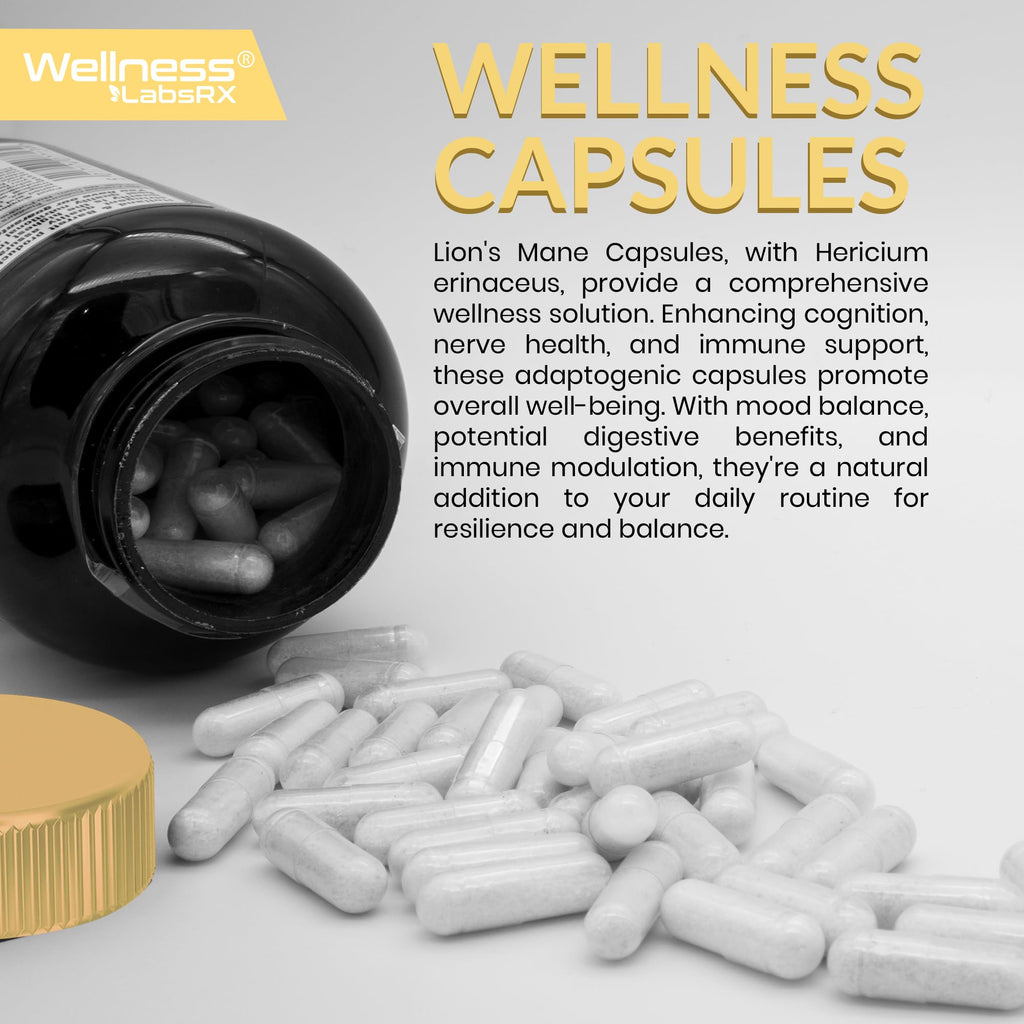 Lion's Mane Supplement Capsules - 120 Count | Cognitive & Immune Support