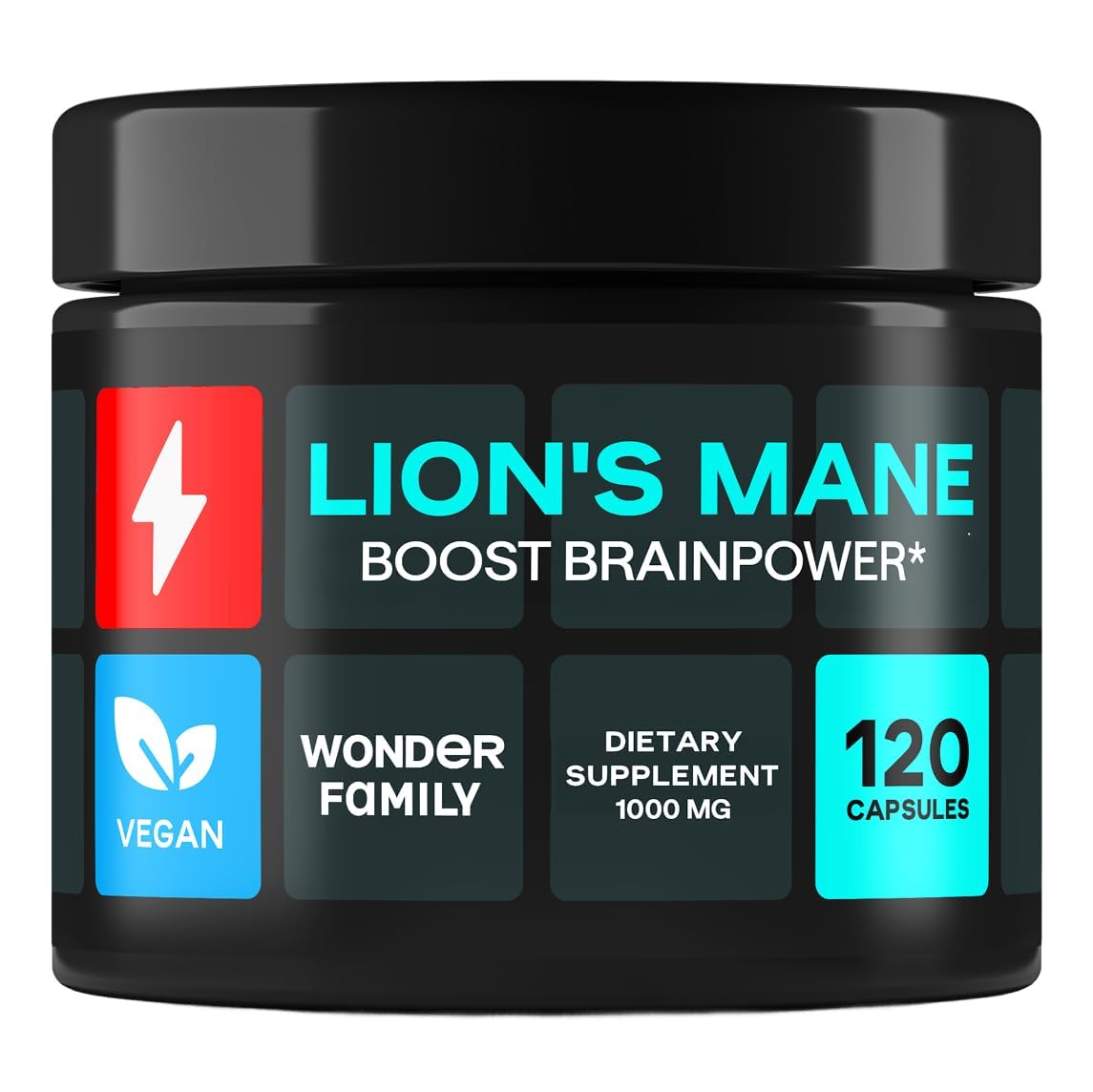 Lion’s Mane 1000mg Capsules – Organic Mushroom Complex with Alpha GPC | Vegan, Gluten-Free | Melena de León Orgánico 120 Capsules
