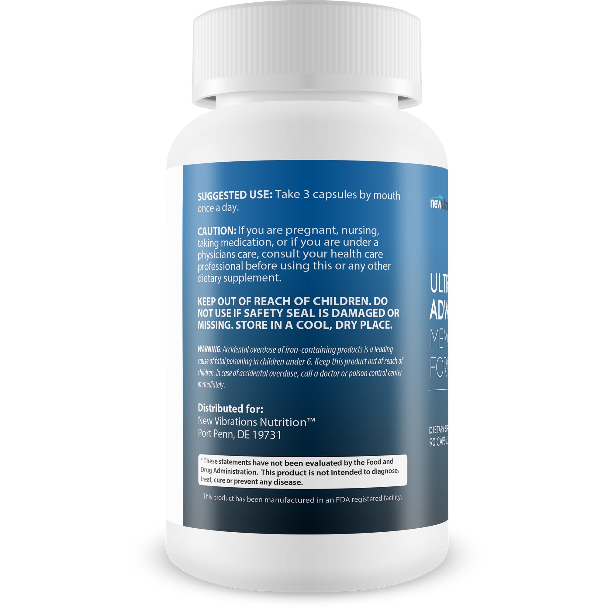 New Vibrations Nutrition Ultra Advanced Memory Formula – Best Memory & Focus Supplement