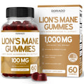 Lions Mane Gummies 60 Count – Blueberry Flavor, Brain Support, USA Made