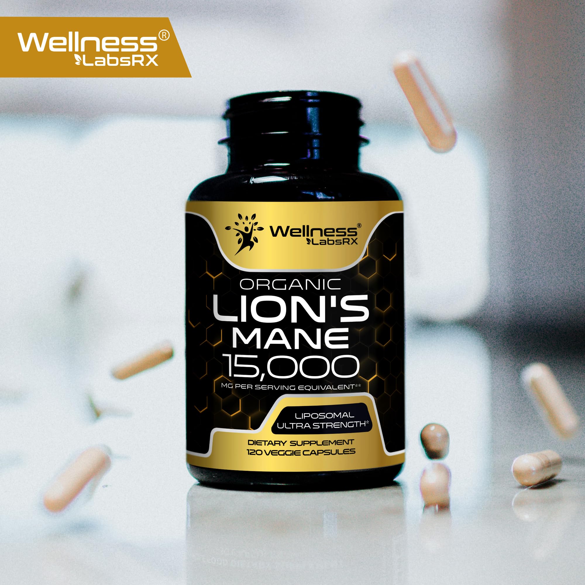 Lion's Mane Mushroom Capsules - 120 Count | Cognitive & Immune Support