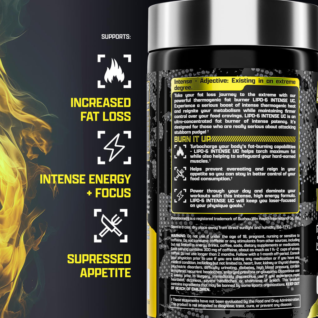 Nutrex Lipo-6 Black Intense Thermogenic Fat Burner for Men & Women | 60 Diet Pills