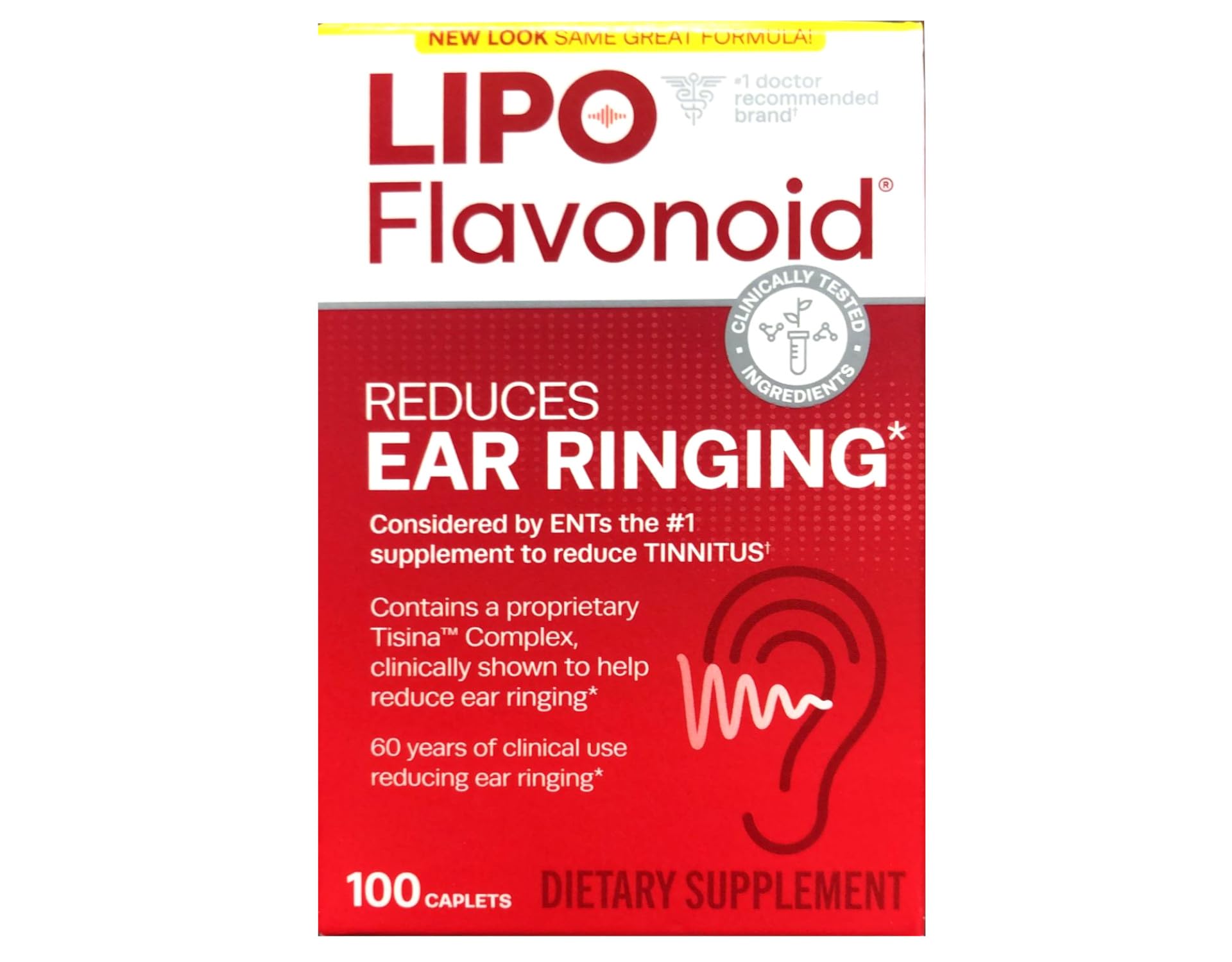 Lipo-Flavonoid Plus Dietary Supplement for Ear Health - 100 ea, Pack of 3