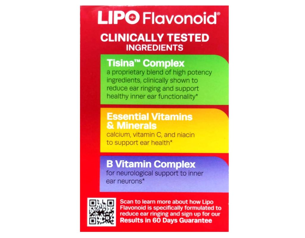 Lipo-Flavonoid Plus Dietary Supplement for Ear Health - 100 ea, Pack of 3