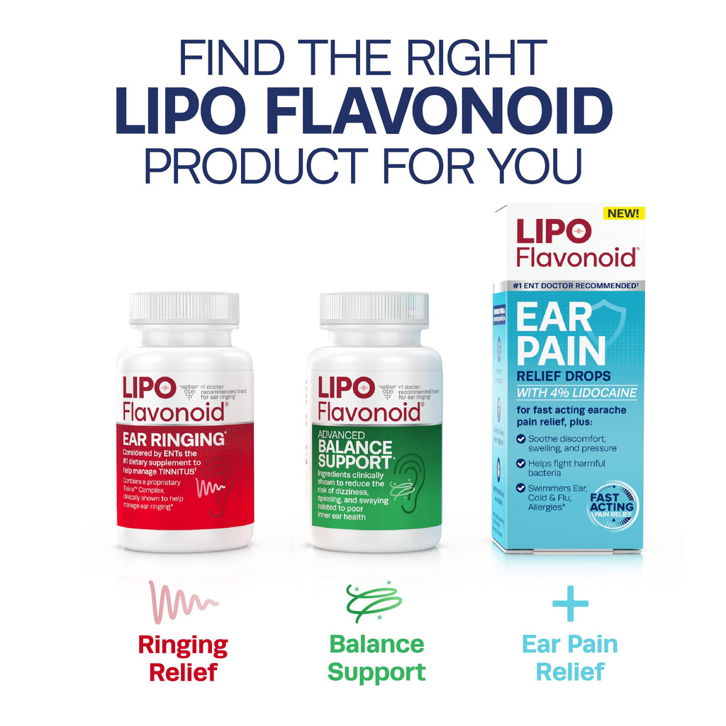 Lipo-Flavonoid Plus Tinnitus Relief - Doctor-Recommended Inner Ear Health - 150 Caplets