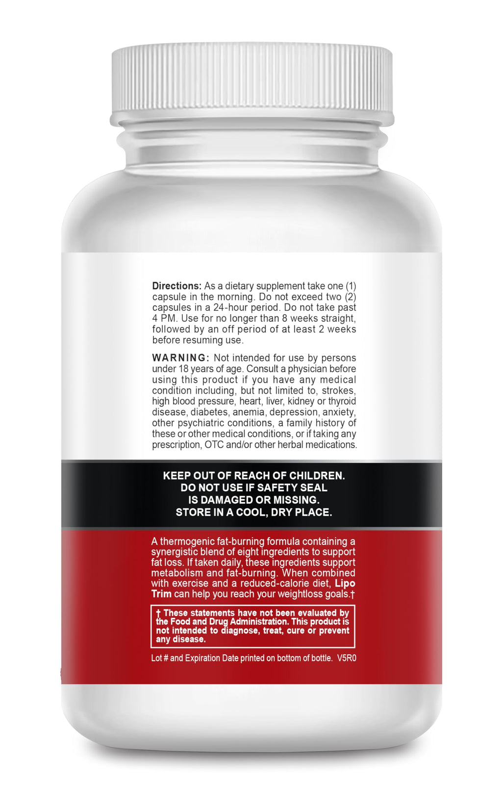 Lipo Trim - Advanced Lipogenic Thermogenic Diet Pills – Boost Energy, Focus, and Fat Loss – 60 Capsules