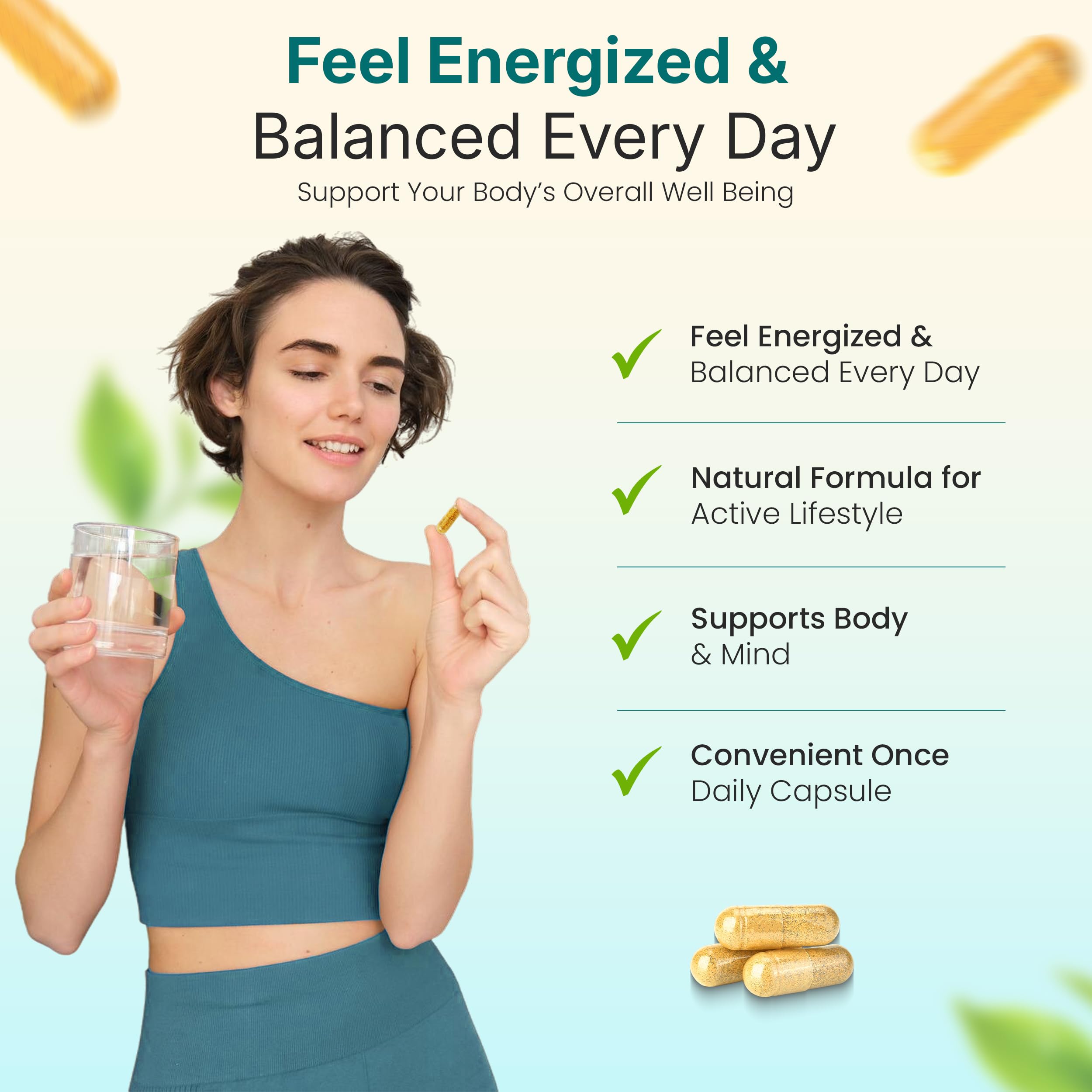 LIPOBLUE BOOST Natural Wellness Supplement | 30-Day, Once-Daily Capsule