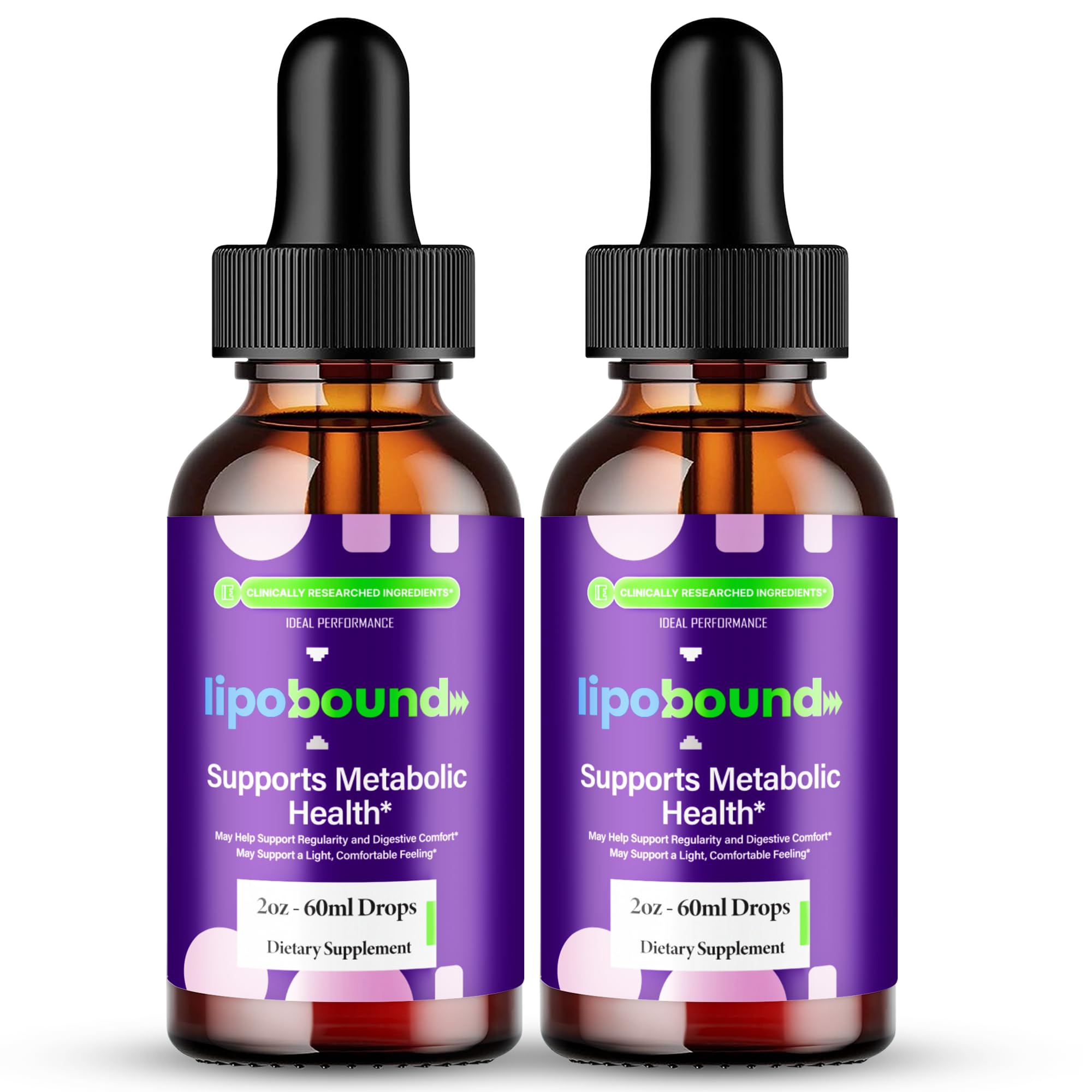 Lipobound Drops - Official Lipobound Droppers | Maximum Strength Keto Liquid (2 Pack)