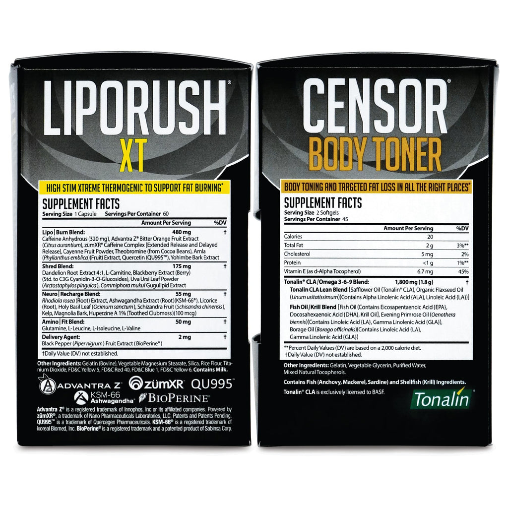 LIPORUSH NDS Dual Impact Weight Loss Stack – Thermogenic + CLA Toner