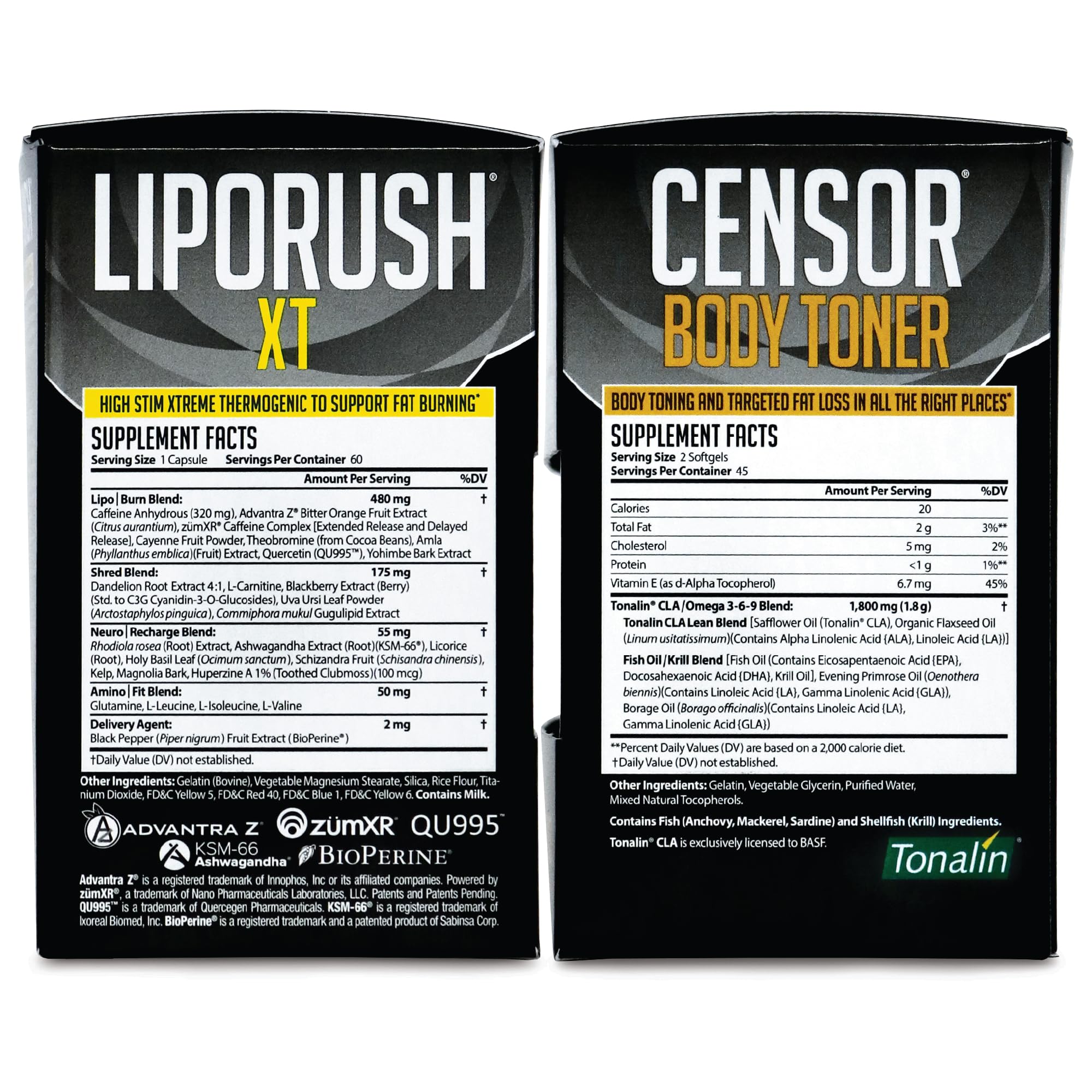 LIPORUSH NDS Dual Impact Weight Loss Stack – Thermogenic + CLA Toner