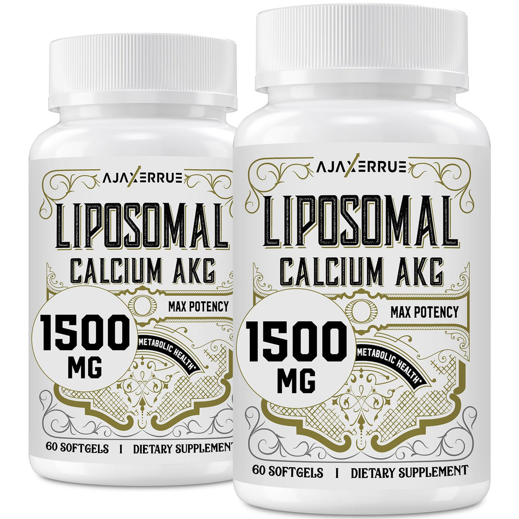 Liposomal Calcium AKG 1500 MG – 120 Softgels | Longevity & Energy
