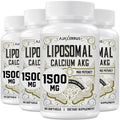 AJAXERRUE Liposomal Calcium AKG 1500 MG – Enhanced Absorption, Longevity & Energy Support, 240 Softgels