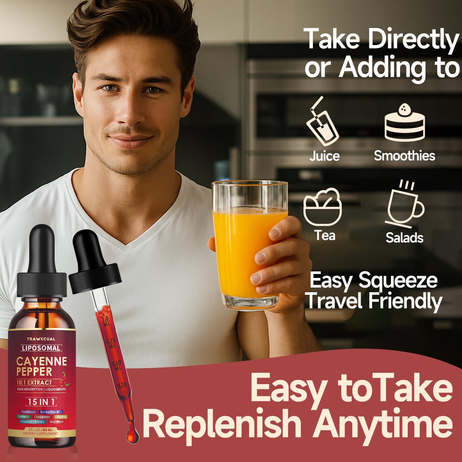 Liposomal Cayenne Pepper Drops – 2 Pack (120ml) | Digestion & Circulatory Support